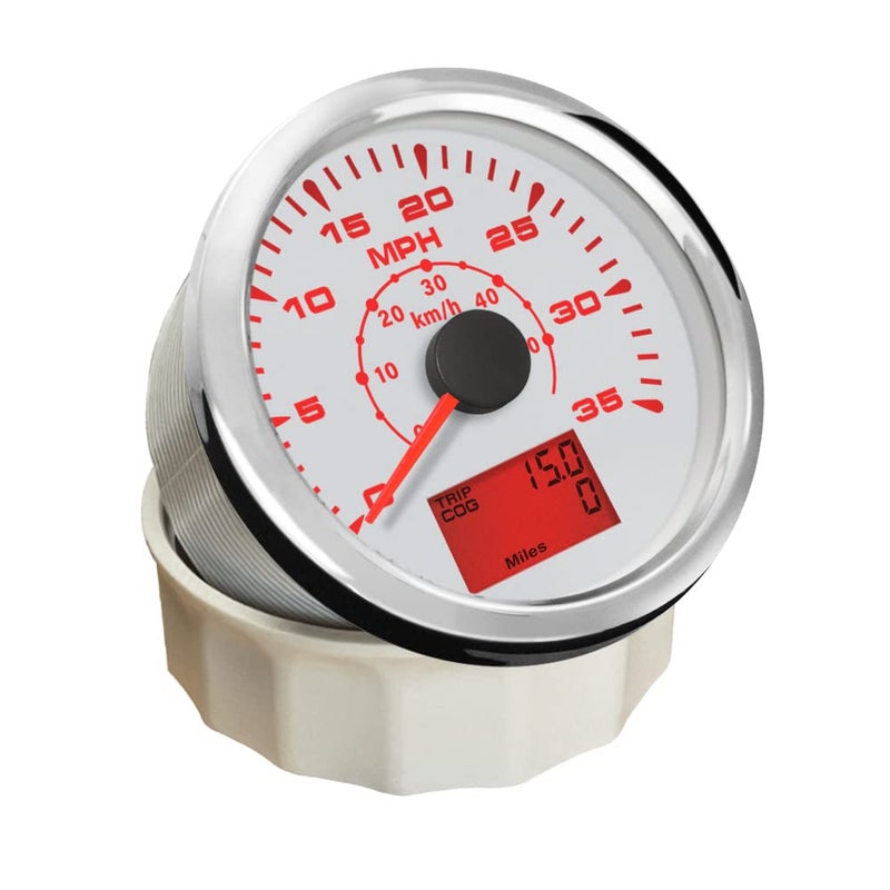 ELING Marine Auto GPS Speedometer Speedo Velometer 0-35MPH 0-55KM/H Odometer Mileage Backlight 85mm - Image 2
